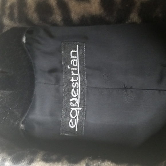 Equestrian Designs womens leopard print double breasted short blazer - Picture 7 of 9